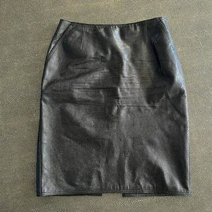 Vintage Emmanuel Ungaro Stingray Embossed Leather Skirt